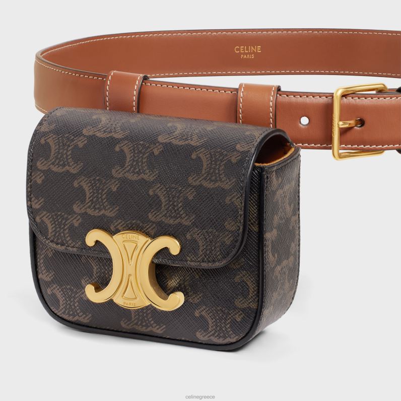 belt bag ζώνη triomphe σε καμβά triomphe & δέρμα μοσχαριού γυναίκες CELINE 640PT1096 αξεσουάρ βυρσοδέψω