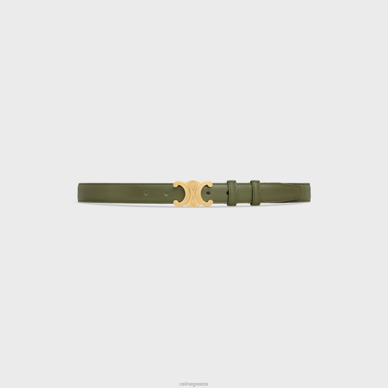 μεσαία ζώνη θριάμβου από δέρμα taurillon γυναίκες CELINE 640PT1019 αξεσουάρ μαύρη ελιά