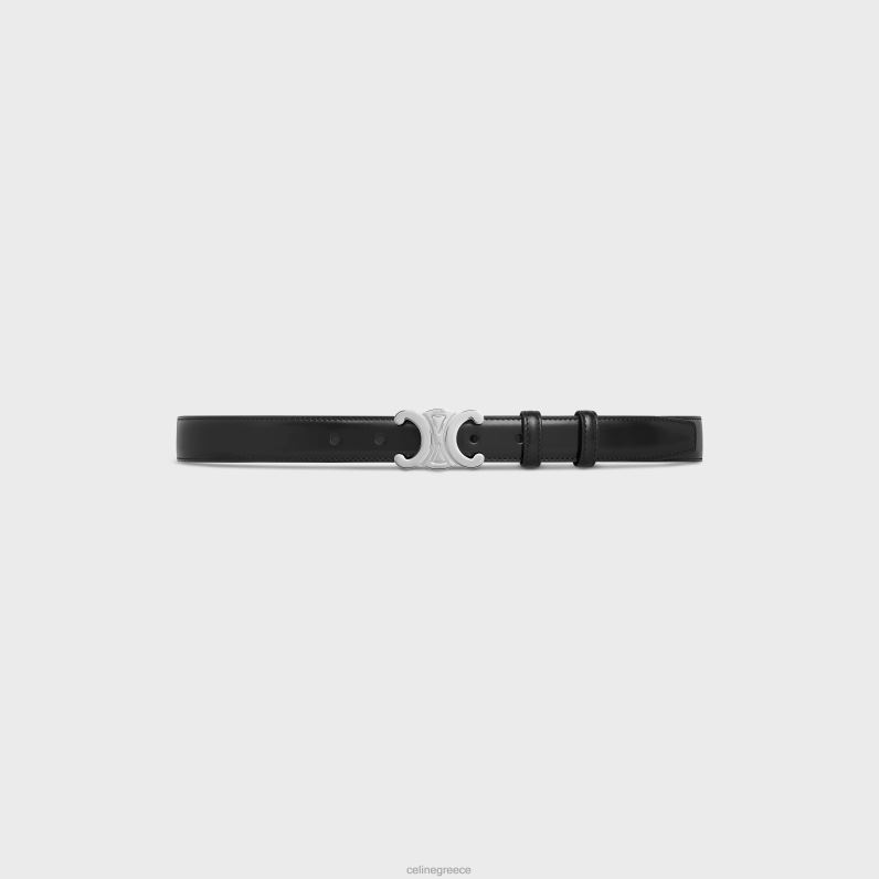 μεσαία ζώνη θριάμβου από δέρμα taurillon γυναίκες CELINE 640PT1060 αξεσουάρ μαύρος