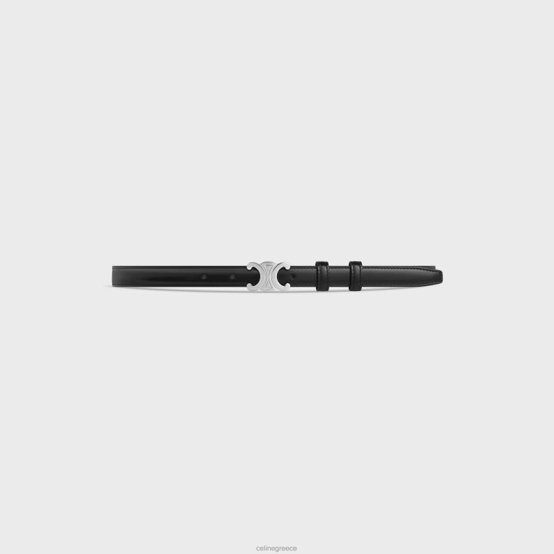 μικρή ζώνη θριάμβου από δέρμα taurillon γυναίκες CELINE 640PT1071 αξεσουάρ μαύρος