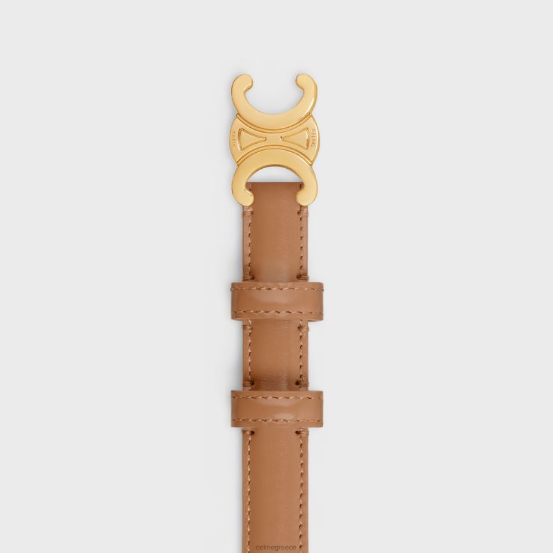 μικρή ζώνη θριάμβου από δέρμα taurillon γυναίκες CELINE 640PT1075 αξεσουάρ μπρούντζος