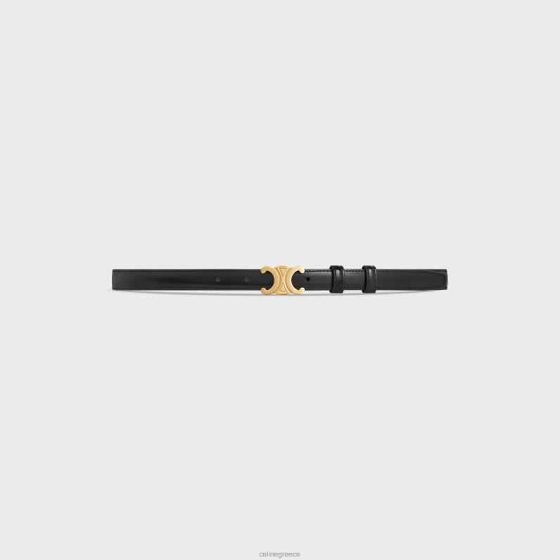 μικρή ζώνη θριάμβου από δέρμα taurillon γυναίκες CELINE 640PT1077 αξεσουάρ μαύρος