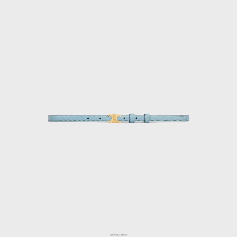εφηβική ζώνη θριάμβου από δέρμα taurillon γυναίκες CELINE 640PT1082 αξεσουάρ Καλιφόρνια μπλε