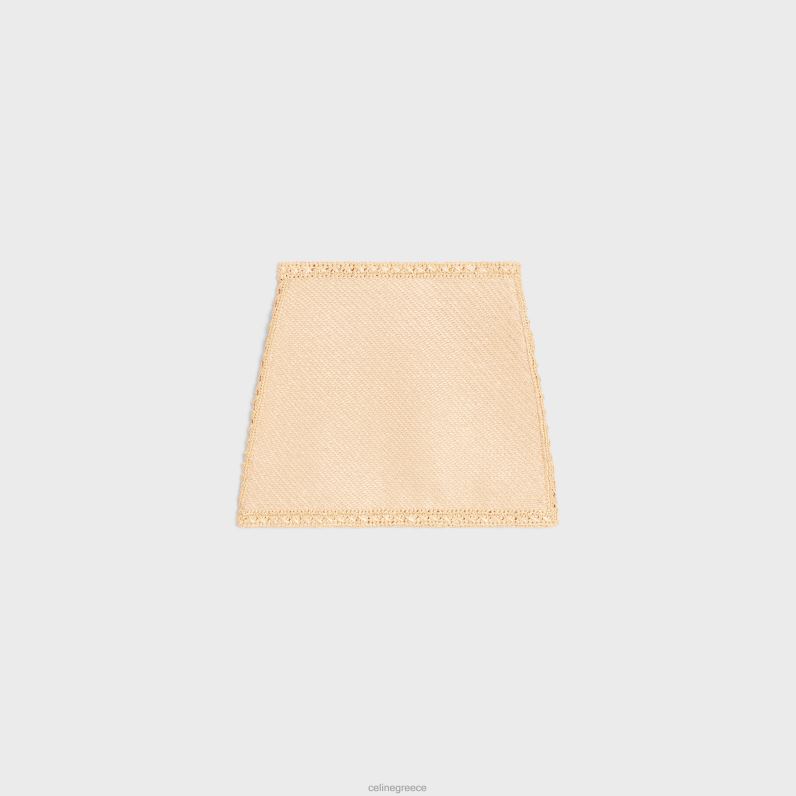 μίνι φούστα σε κροσέ ραφιά γυναίκες CELINE 640PT819 ενδύματα φυσικός