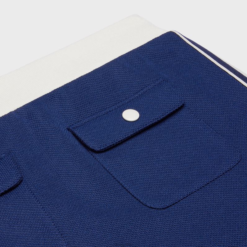 μίνι φούστα σε ανάγλυφο ζέρσεϊ γυναίκες CELINE 640PT827 ενδύματα navy/off white