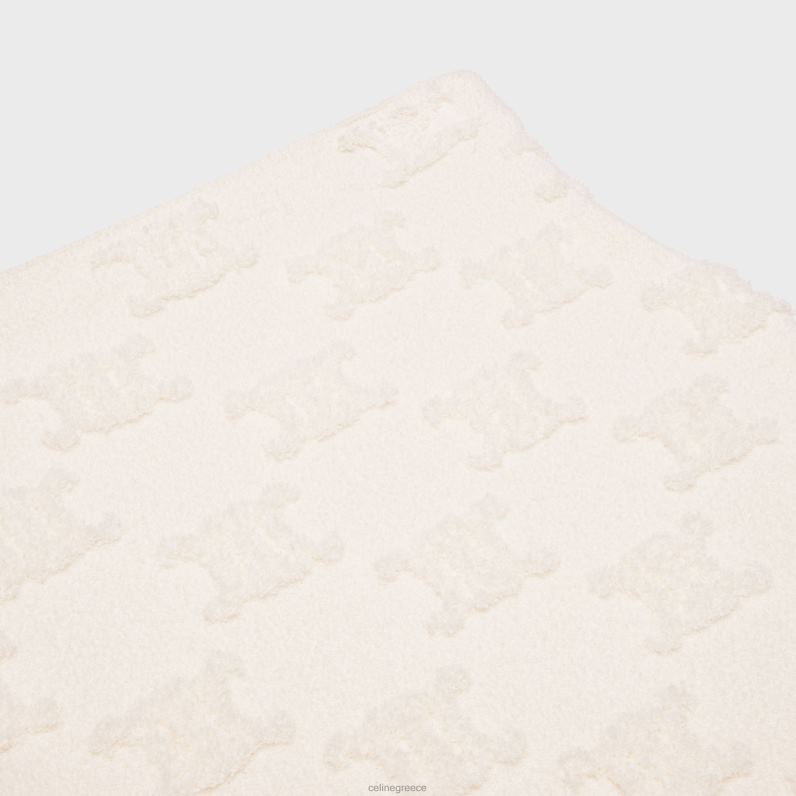 μίνι φούστα σε βαμβακερή μπούκλ triomphe γυναίκες CELINE 640PT818 ενδύματα υπόλευκο