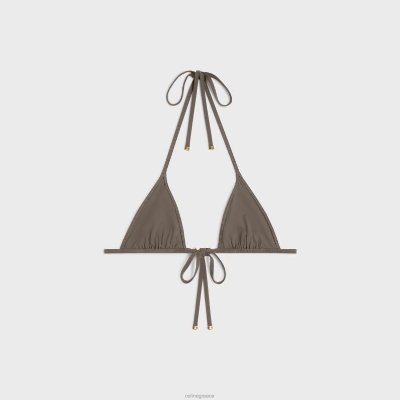 τρίγωνο τοπ σε ματ φανέλα γυναίκες CELINE 640PT900 ενδύματα ελιά