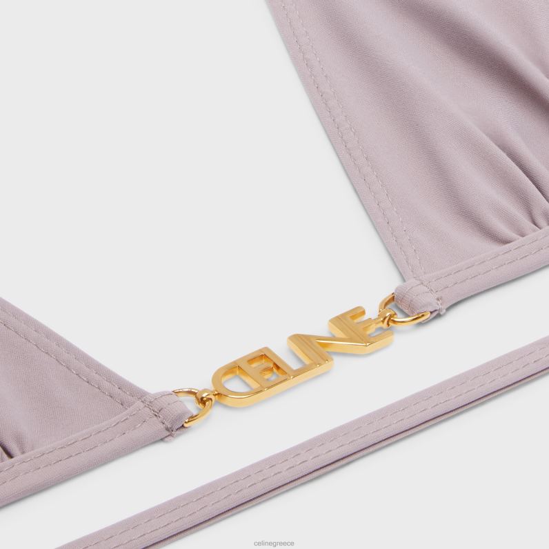 τρίγωνο τοπ σε ματ φανέλα γυναίκες CELINE 640PT909 ενδύματα ευκίνητος