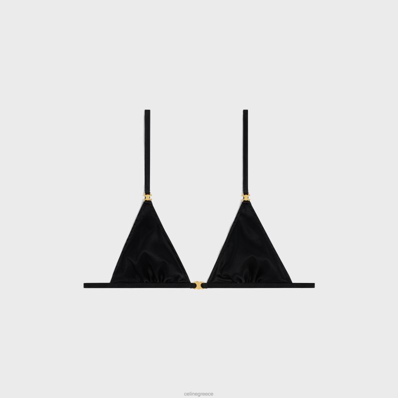 triomphe σουτιέν τρίγωνο από μετάξι γυναίκες CELINE 640PT582 ενδύματα μαύρος