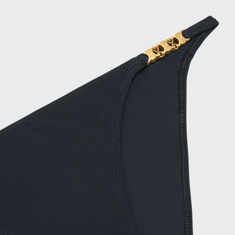 μαγιό triomphe στο κάτω μέρος σε ματ φανέλα γυναίκες CELINE 640PT899 ενδύματα μαύρος