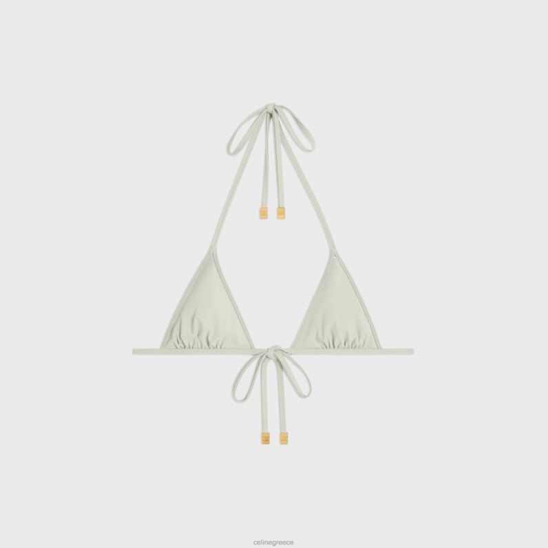 τριγωνικό μπλουζάκι triomphe σε ματ φανέλα γυναίκες CELINE 640PT907 ενδύματα vert amande