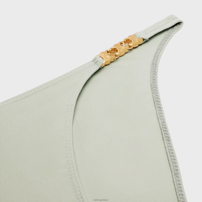 μαγιό triomphe στο κάτω μέρος σε ματ φανέλα γυναίκες CELINE 640PT908 ενδύματα vert amande