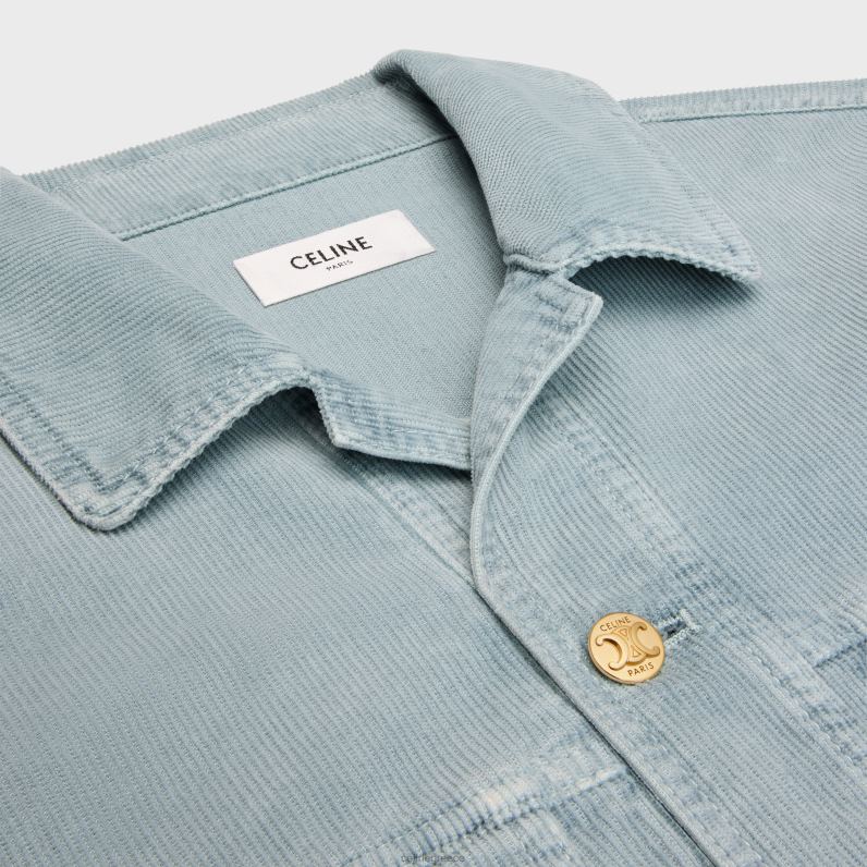 μπουφάν αυτοκινήτου σε κοτλέ γυναίκες CELINE 640PT567 ενδύματα παλαιωμένο κοτλέ ξέβγαλμα