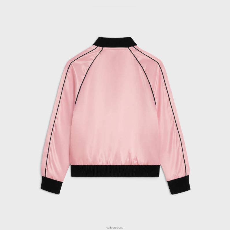 λούτρινο μπουφάν από νάιλον σατέν φινίρισμα γυναίκες CELINE 640PT594 ενδύματα ροζ