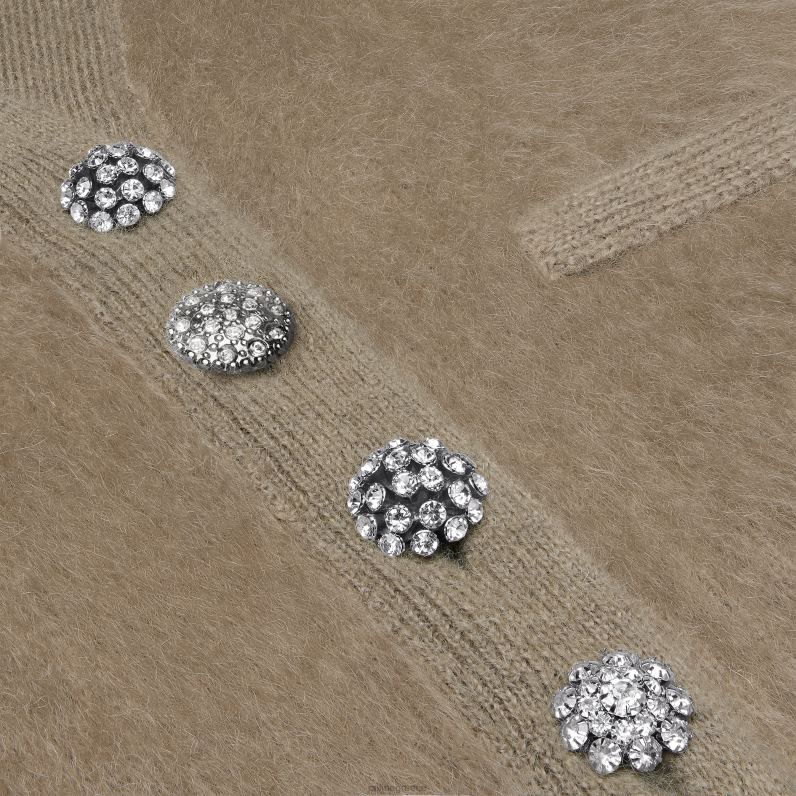 Ζακέτα ζακέτα σε βουρτσισμένο μοχέρ γυναίκες CELINE 640PT615 ενδύματα τεφρόχρουν χρώμα