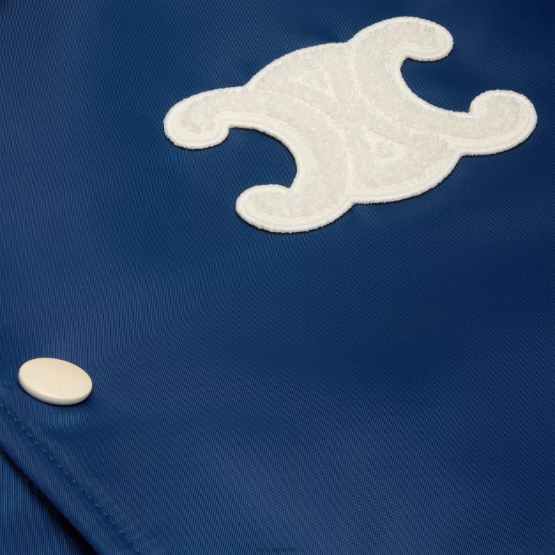 Παρίσι λούτρινο μπουφάν με κουκούλα από νάιλον γυναίκες CELINE 640PT667 ενδύματα ΠΟΛΕΜΙΚΟ ΝΑΥΤΙΚΟ