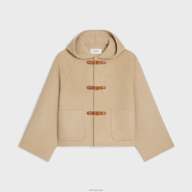ζακέτα από βουρτσισμένο μαλλί καμήλας γυναίκες CELINE 640PT695 ενδύματα ξανθός