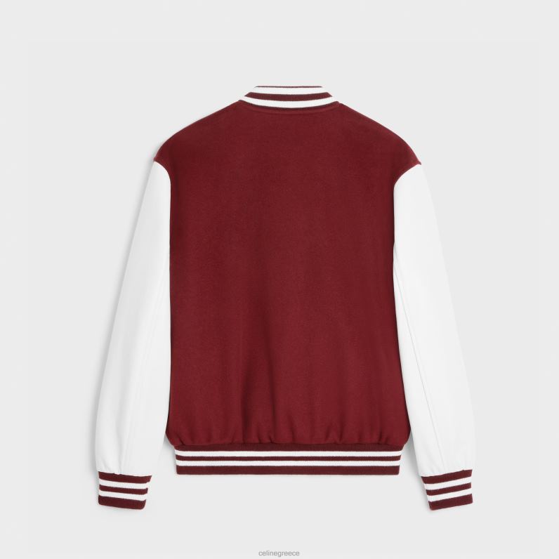 Κολεγιακό λούτρινο μπουφάν από κασμίρ διπλής όψης γυναίκες CELINE 640PT729 ενδύματα Vigne