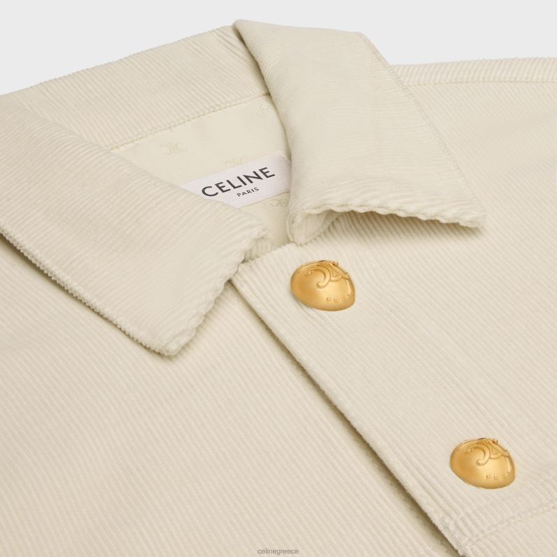 σακάκι φορτηγού σε κοτλέ γυναίκες CELINE 640PT735 ενδύματα ακατέργαστο πλύσιμο