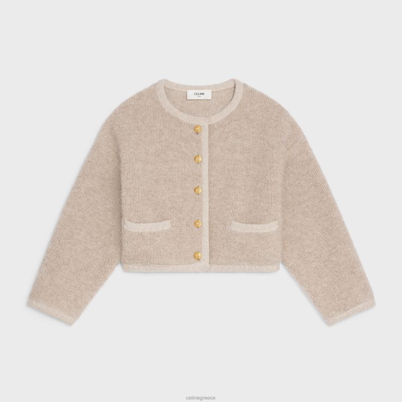 Ζακέτα ζακέτα από μαλλί αλπακά γυναίκες CELINE 640PT767 ενδύματα πλιγούρι βρώμης