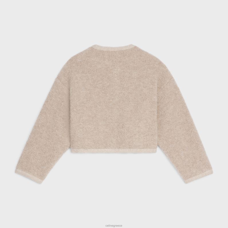 Ζακέτα ζακέτα από μαλλί αλπακά γυναίκες CELINE 640PT767 ενδύματα πλιγούρι βρώμης