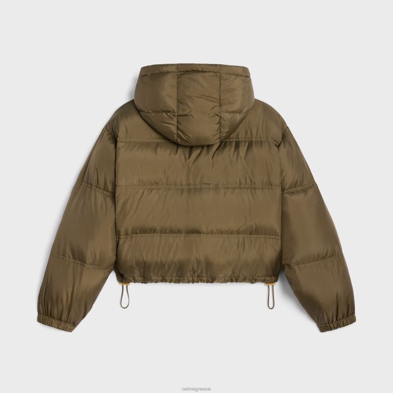 cropped μπουφάν triomphe από ελαφρύ νάιλον γυναίκες CELINE 640PT705 ενδύματα κακή