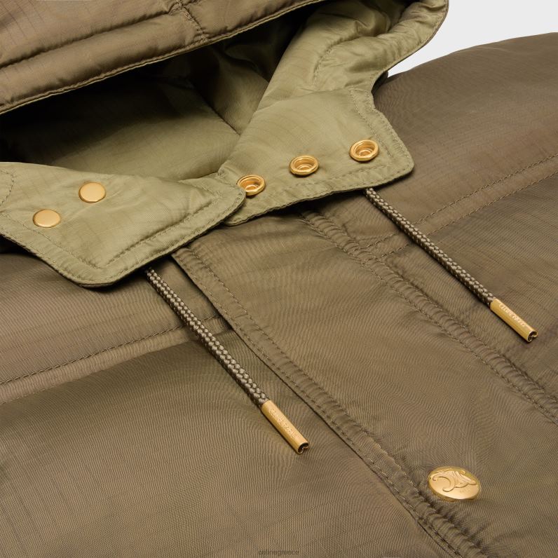 cropped μπουφάν triomphe από ελαφρύ νάιλον γυναίκες CELINE 640PT705 ενδύματα κακή