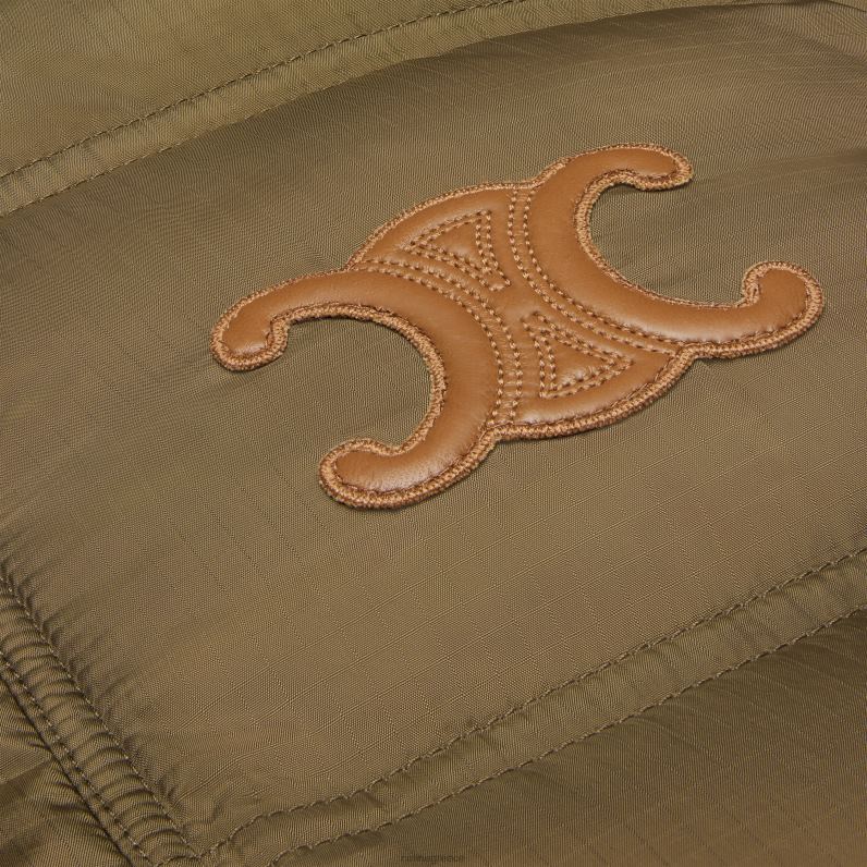 cropped μπουφάν triomphe από ελαφρύ νάιλον γυναίκες CELINE 640PT705 ενδύματα κακή