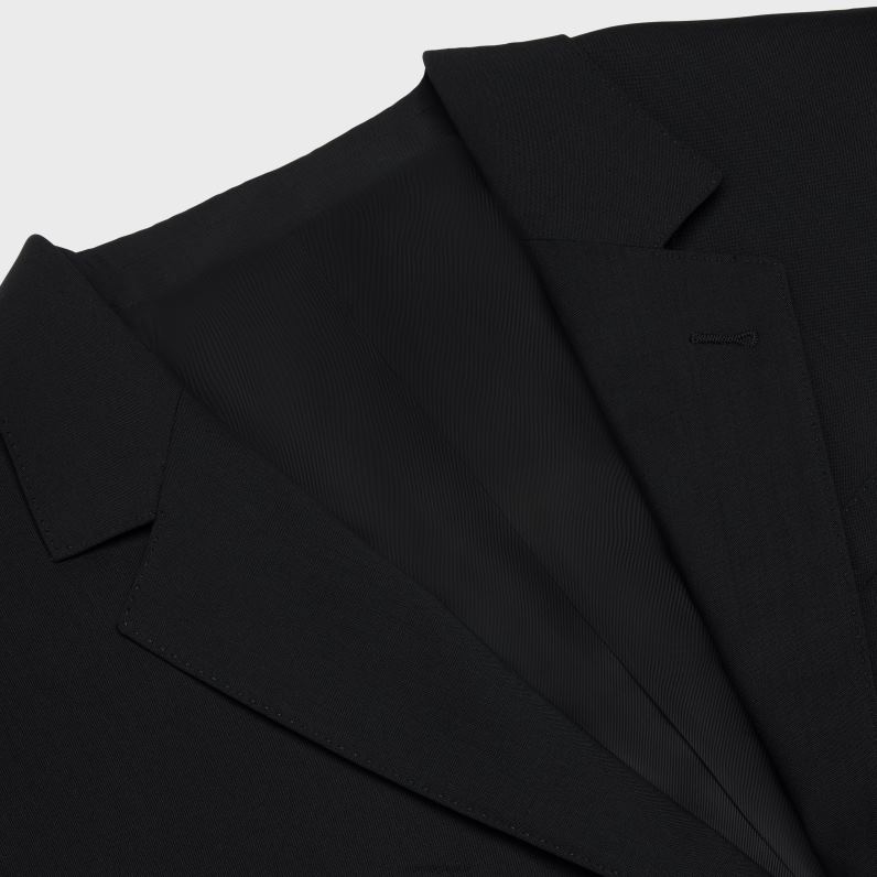 σακάκι jude από μάλλινο ύφασμα γυναίκες CELINE 640PT712 ενδύματα μαύρος