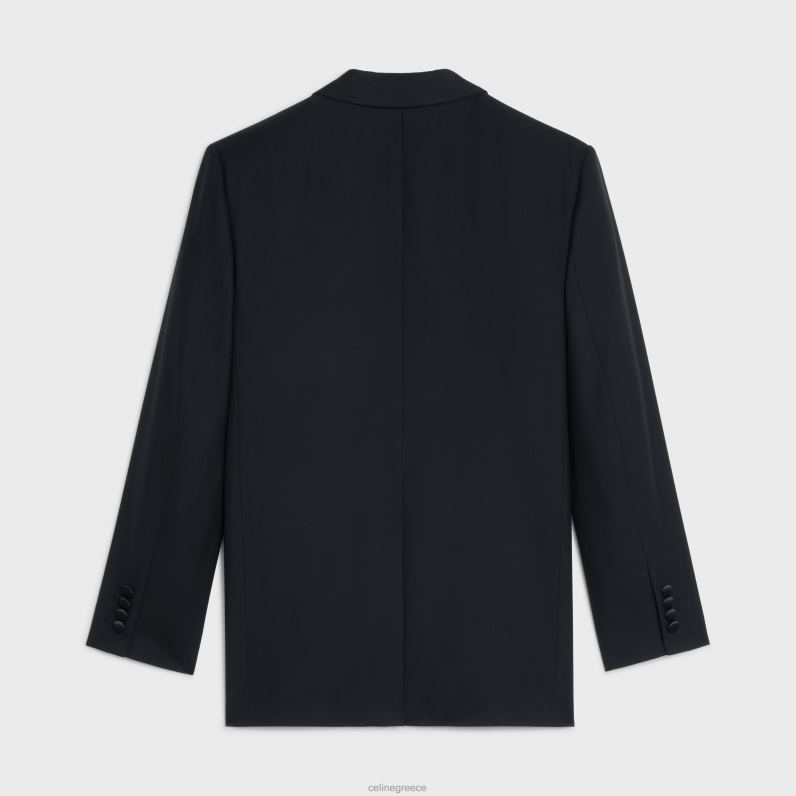 Μπουφάν jude tux σε μάλλινη γαμπαρντίνα γυναίκες CELINE 640PT711 ενδύματα μαύρος