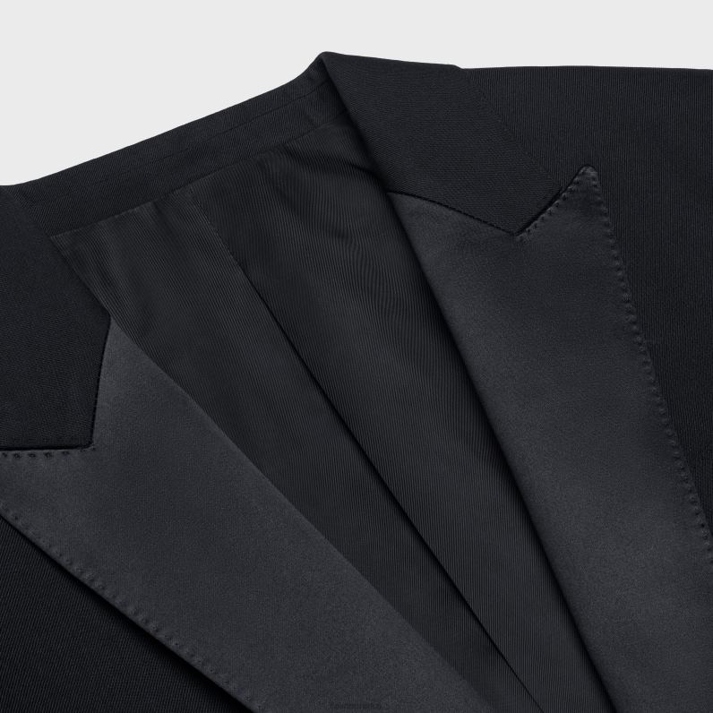 Μπουφάν jude tux σε μάλλινη γαμπαρντίνα γυναίκες CELINE 640PT711 ενδύματα μαύρος