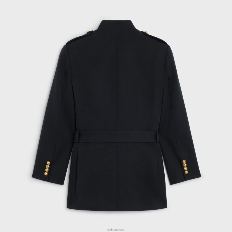 στρατιωτικό μπουφάν saharienne από μαλλί γυναίκες CELINE 640PT697 ενδύματα μαύρος