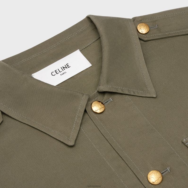 Μπουφάν "saharienne" σε ελαφρύ twill γυναίκες CELINE 640PT700 ενδύματα κακή