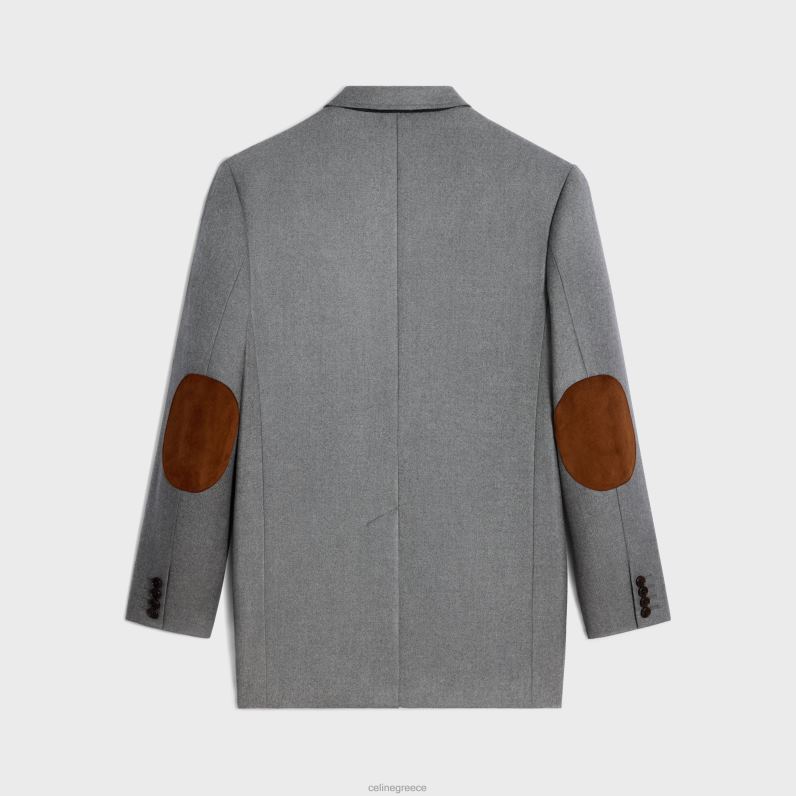 τζάκετ tommy από κασμίρ φανέλα γυναίκες CELINE 640PT575 ενδύματα gris melange