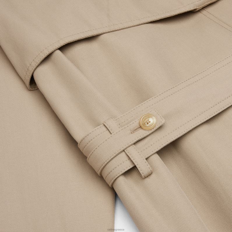 καπαρντίνα αγοροκόριτσο από βαμβακερή γαμπαρντίνα γυναίκες CELINE 640PT738 ενδύματα υπόλευκο/ροζ βαθύ