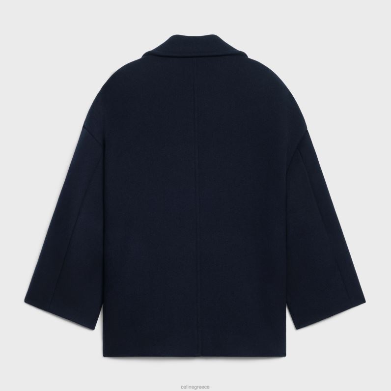 φαρδύ παγώνι σε τσόχα γυναίκες CELINE 640PT744 ενδύματα ΠΟΛΕΜΙΚΟ ΝΑΥΤΙΚΟ