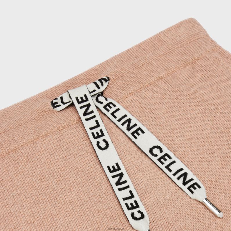 παντελόνι φόρμας από μαλλί κασμίρ γυναίκες CELINE 640PT882 ενδύματα καμήλα