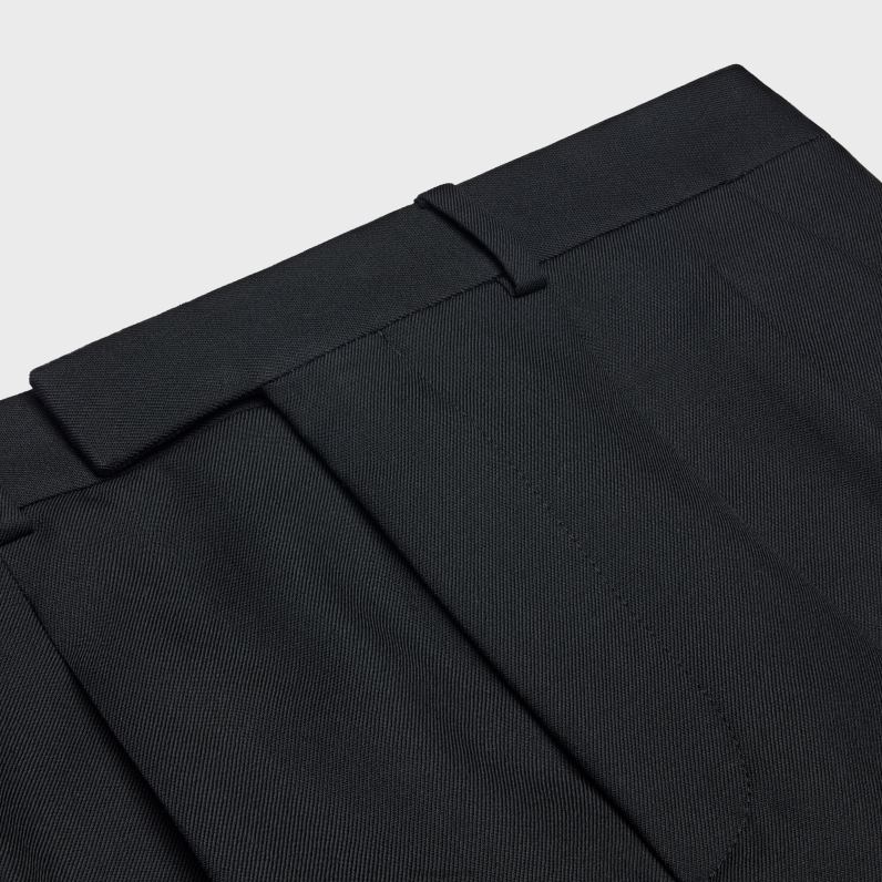 παντελόνι margaret από μάλλινη γαμπαρντίνα γυναίκες CELINE 640PT874 ενδύματα μαύρος