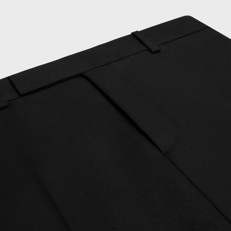 παντελόνι tommy tux σε μάλλινη γαμπαρντίνα γυναίκες CELINE 640PT588 ενδύματα εξαιρετικά μαύρο