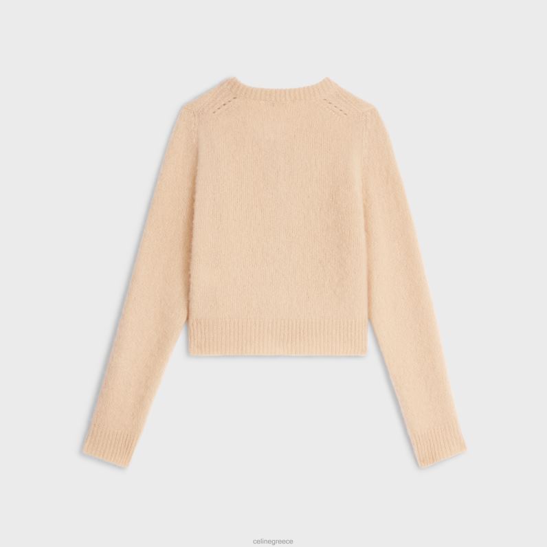 ζακέτα triomphe σε κασμίρ & μετάξι γυναίκες CELINE 640PT762 ενδύματα άχυρο