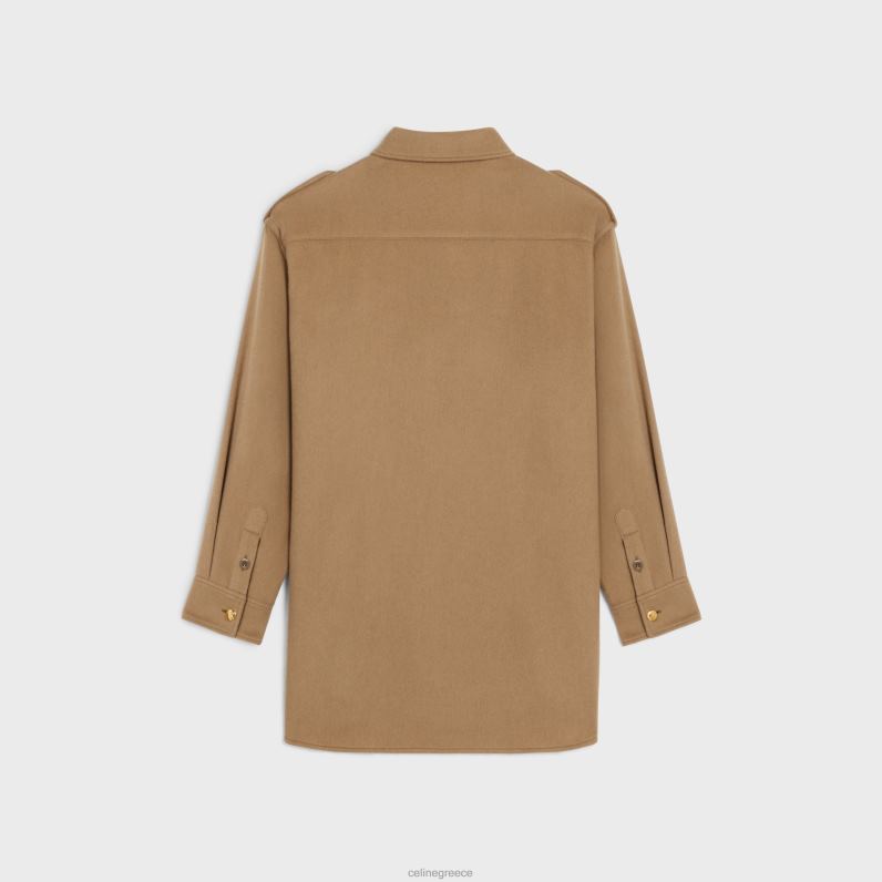 στρατιωτικό πουκάμισο σε φανέλα γυναίκες CELINE 640PT634 ενδύματα αίγαγρος