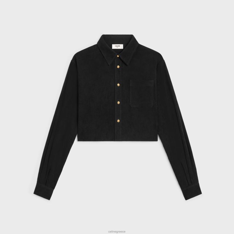 κομμένο πουκάμισο σε κοτλέ γυναίκες CELINE 640PT638 ενδύματα ακατέργαστο πλύσιμο
