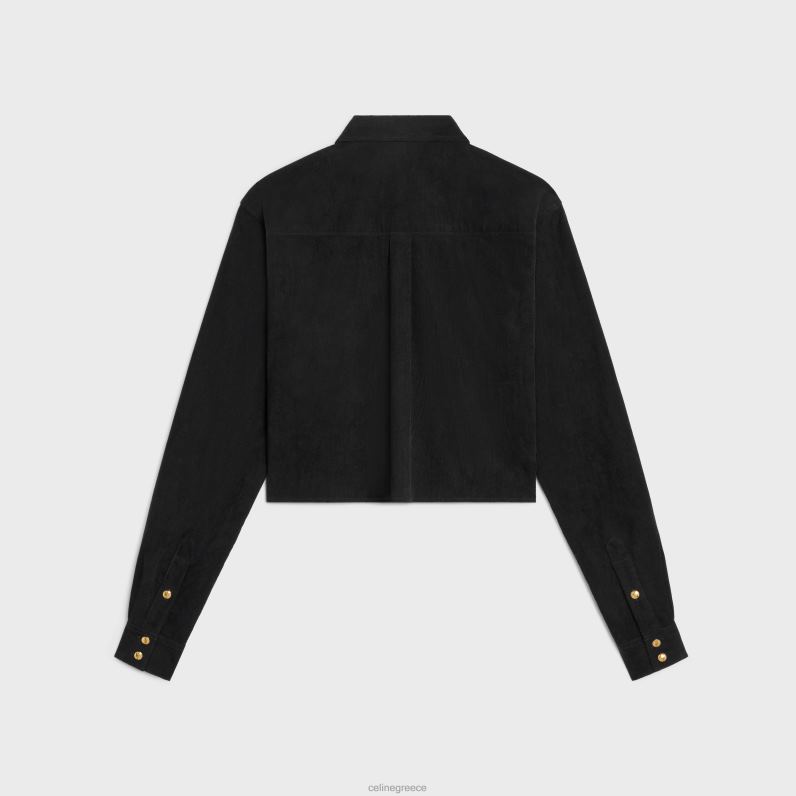 κομμένο πουκάμισο σε κοτλέ γυναίκες CELINE 640PT638 ενδύματα ακατέργαστο πλύσιμο