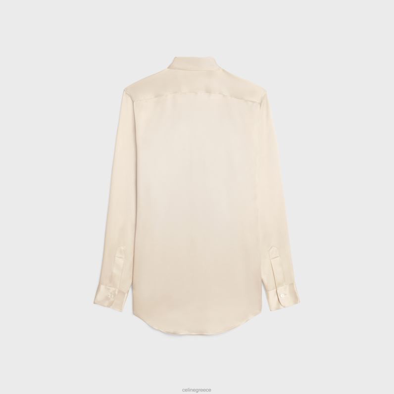 romy πουκάμισο σε σατέν μετάξι γυναίκες CELINE 640PT829 ενδύματα υπόλευκο