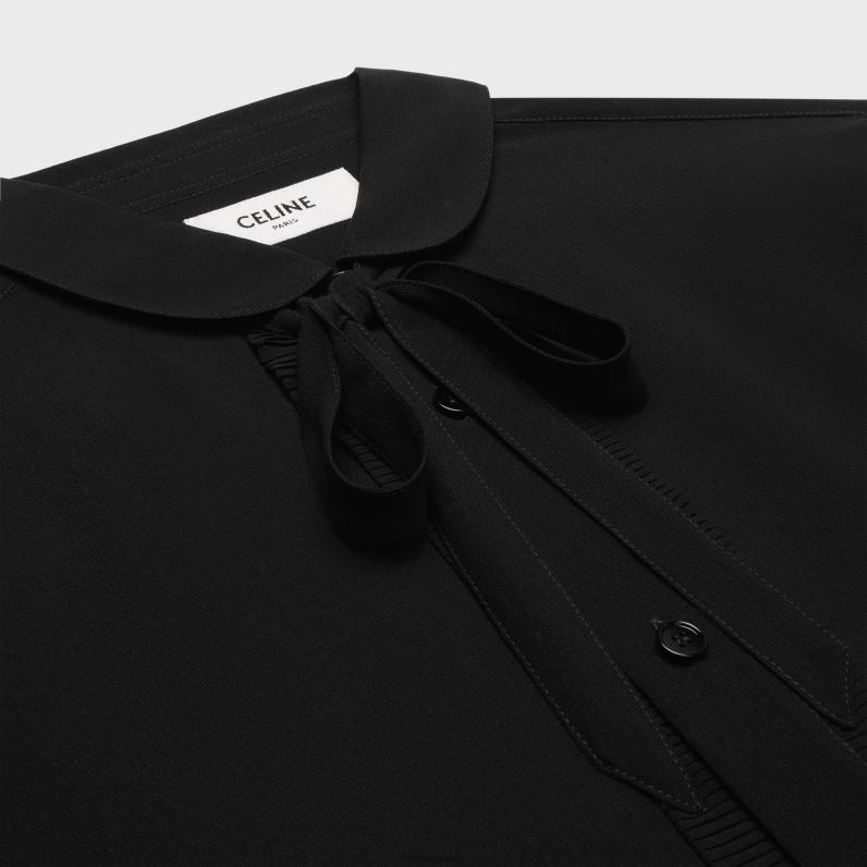 romy πουκάμισο σε μεταξωτό georgette γυναίκες CELINE 640PT636 ενδύματα μαύρος