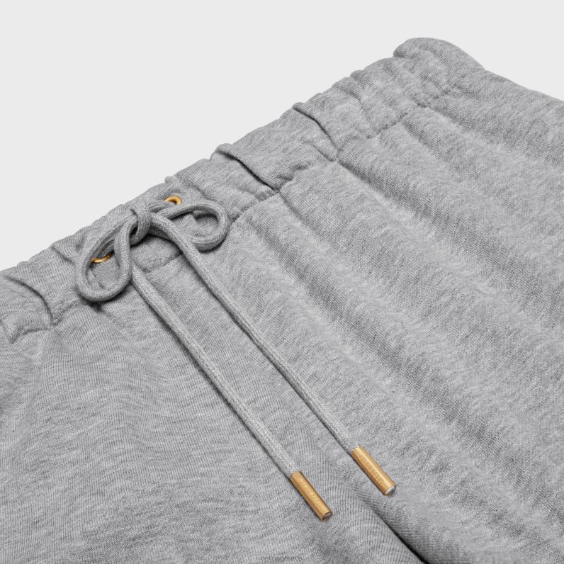 μίνι σορτς triomphe από βαμβάκι & κασμίρ γυναίκες CELINE 640PT886 ενδύματα γκρι/εκρού