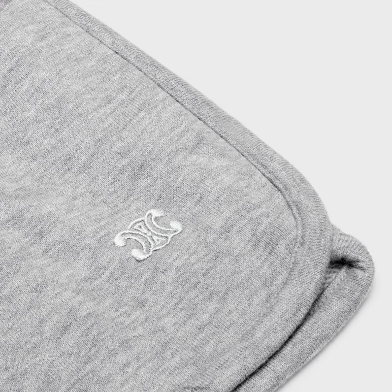 μίνι σορτς triomphe από βαμβάκι & κασμίρ γυναίκες CELINE 640PT886 ενδύματα γκρι/εκρού