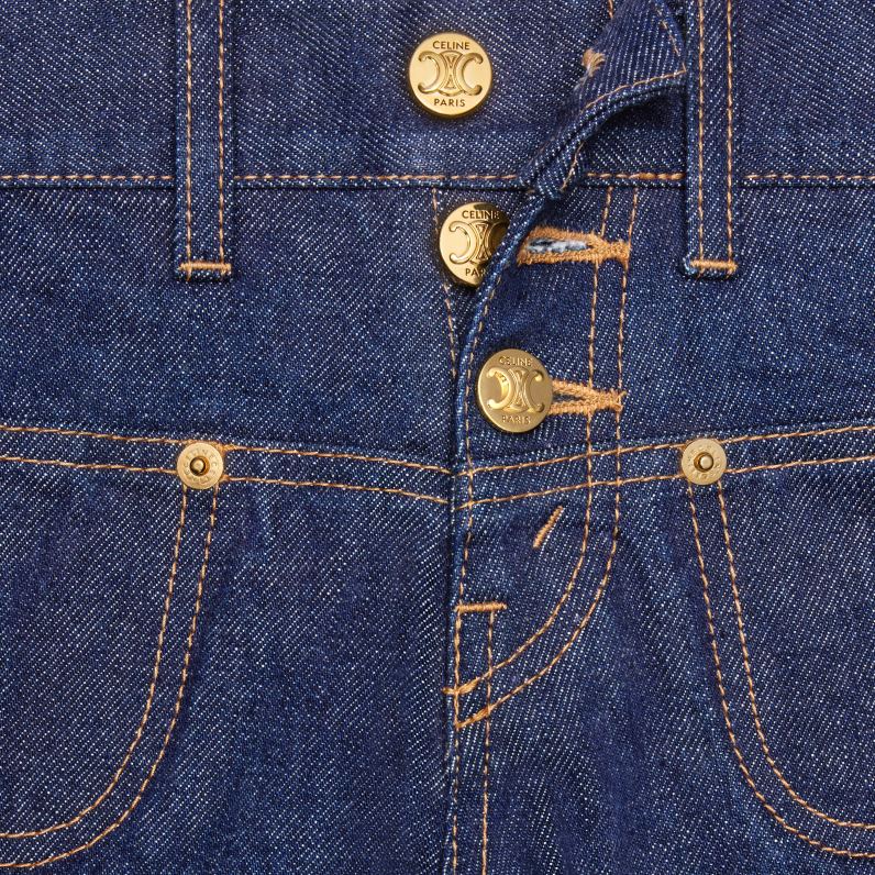 μίνι σορτς σε wash denim γυναίκες CELINE 640PT891 ενδύματα ξεπλυμένα