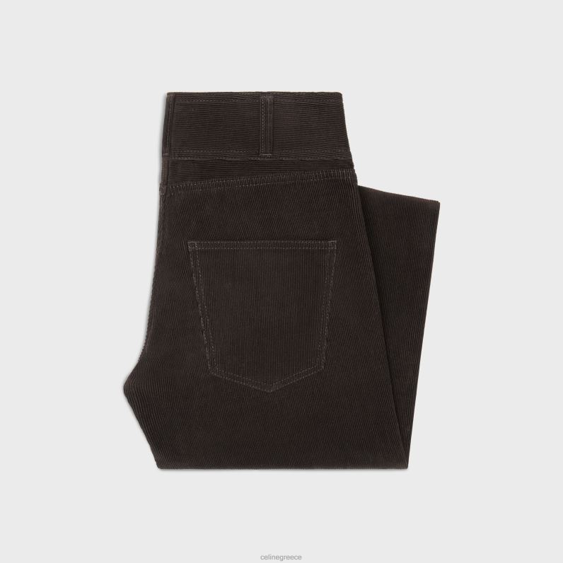 Jane flare τζιν σε κοτλέ γυναίκες CELINE 640PT850 ενδύματα ακατέργαστο πλύσιμο