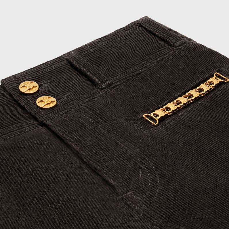 Jane flare τζιν σε κοτλέ γυναίκες CELINE 640PT850 ενδύματα ακατέργαστο πλύσιμο